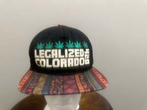 Legalized in Colorado 420 Snapback Hat with Patterned Brim - Adjustable